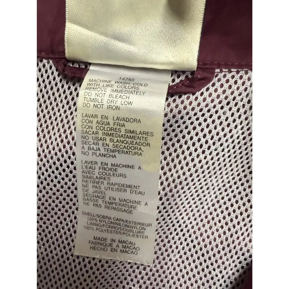 Vintage Adidas  windbreaker jacket 3 Stripes  Full Zipper Mens Size XL Purple - Picture 12 of 16